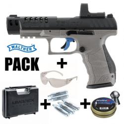 PACK PISTOLET WALTHER Q5 MATCH COMBO 5" Gris VISEUR RDS 8 - 4.5mm Plomb CO²