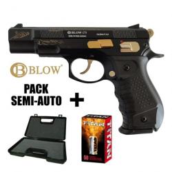 PISTOLET A BLANC BLOW C75 "EL NINO" Black grip 9MM PAK