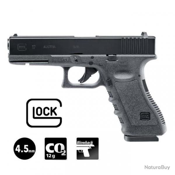 PISTOLET GLOCK 17 Noir - 4.5 mm BBs ou Plombs - CO 3J