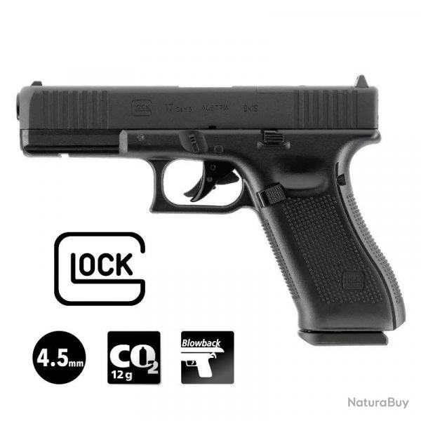 PISTOLET GLOCK 17 Gen5 Noir - 4.5 mm Plombs - CO 3J