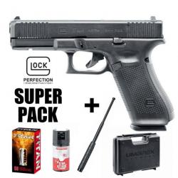 SUPER PACK PISTOLET A BLANC GLOCK 17 GEN5 9MM