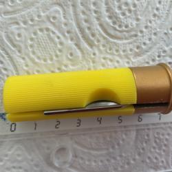 Petit couteau manche cartouche JAUNE