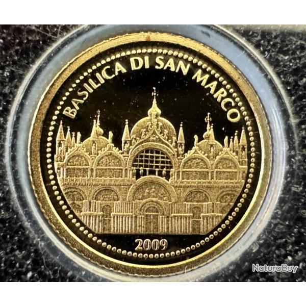 Monnaie, Samoa, pice 1 dollar or pur, 2009 , Basilique Saint Marc