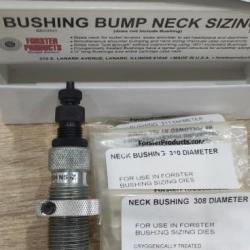 Outil de recalibrage de collet FORSTER BUSHING BUMP NECK MATRICE + 4 Bushing