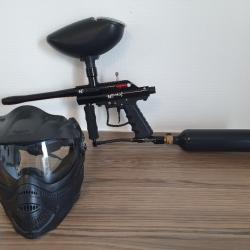 Ensemble paintball lanceur, loader,  bouteille et masque