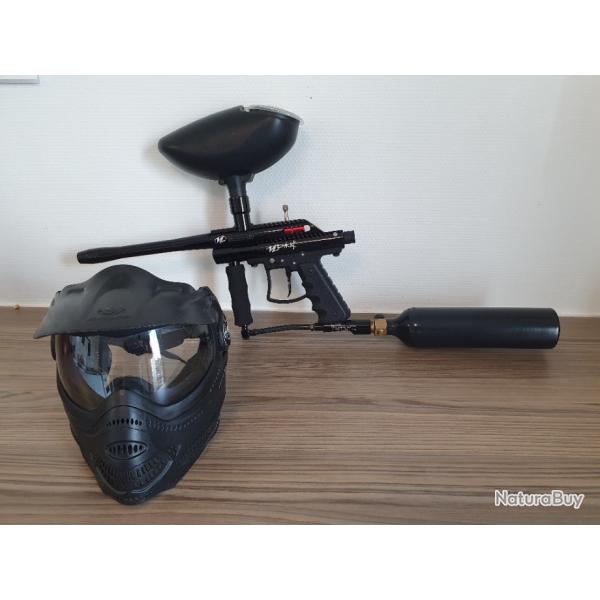 Ensemble paintball lanceur, loader,  bouteille et masque