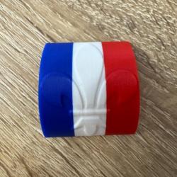 Clips Couvre-Rail Picatinny FRANCE Bleu Blanc Rouge/Drapeau Français fleur de lys pièce AR15