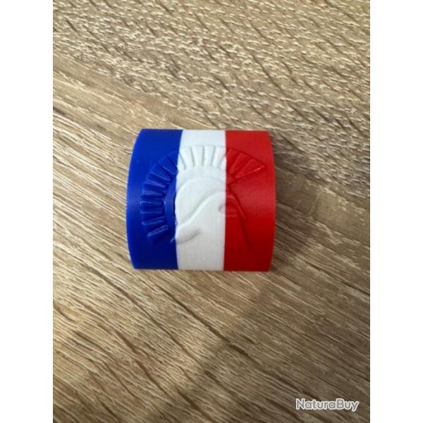 Clips Couvre-Rail Picatinny FRANCE Bleu Blanc Rouge/Drapeau Franais  molon lab / gladiateur  AR15