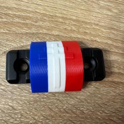 Clips Couvre-Rail Picatinny FRANCE Bleu Blanc Rouge/Drapeau Français Croix de Lorraine AR15