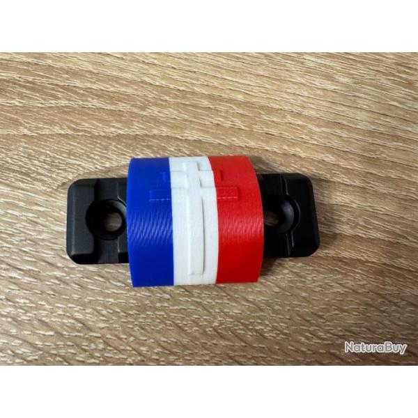 Clips Couvre-Rail Picatinny FRANCE Bleu Blanc Rouge/Drapeau Franais Croix de Lorraine AR15