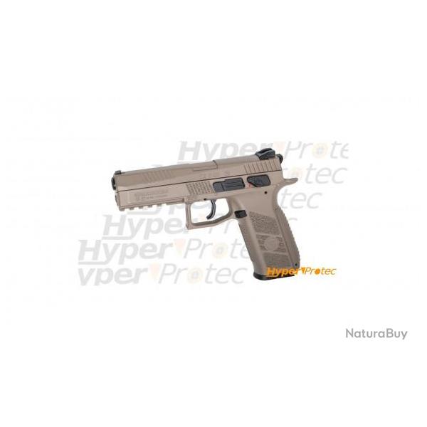 Pistolet  plombs et billes acier CZ P-09 Full FDE calibre 4.5mm