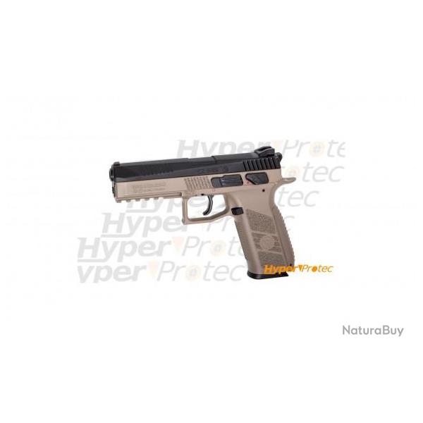 Pistolet  plombs et billes acier CZ P-09 biton Desert-FDE calibre 4.5mm