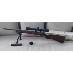 CZ 457 VARMINT + VORTEX VIPER HS-T 4-16 x 44 + bipied HARRIS + réducteur de son B&T