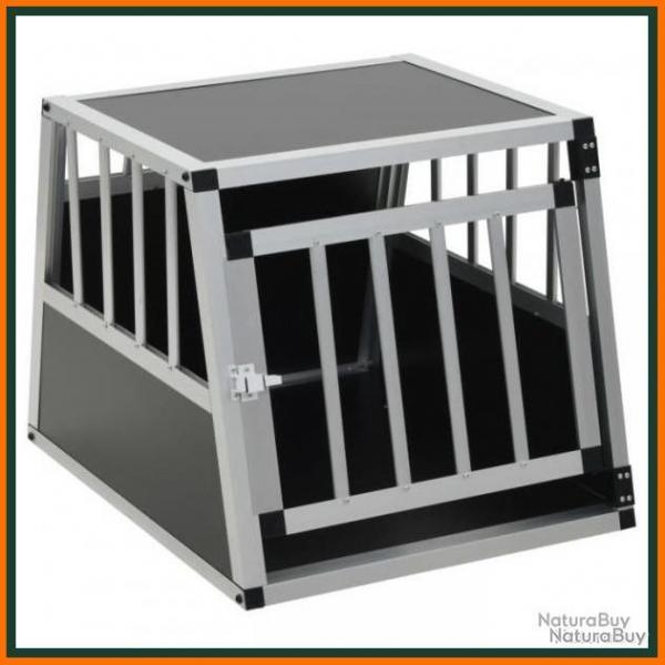 CAGE DE TRANSPORT POUR CHIEN DANS COFFRE VOITURE OU SUR MOTO AVEC GRANDE PORTE 54 X 69 X 50 CM