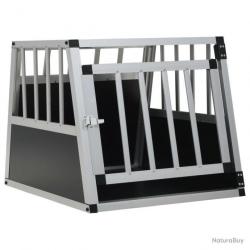 CAGE DE TRANSPORT MOTO VOITURE POUR CHIEN EN ALUMINIUM 54 X 69 X 50 CM