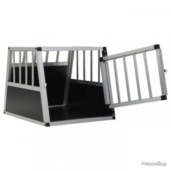 CAGE DE TRANSPORT ALU POUR CHIEN DANS COFFRE DE VOITURE AVEC PORTE 54X 69 X 50 CM