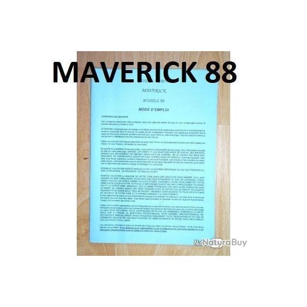 copie mode d'emploi complet fusil MAVERICK 88 en FRANCAIS - VENDU PAR JEPERCUTE (a4052)