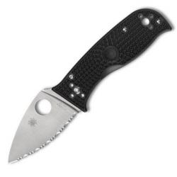 C69SBK3 Couteau de poche cranté Spyderco "LIL' TEMPERANCE 3 " noir