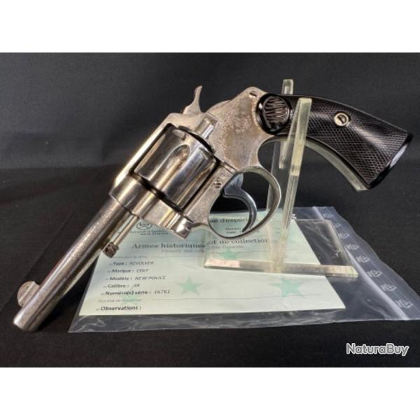 magnifique colt new police positive 38 sw nickel