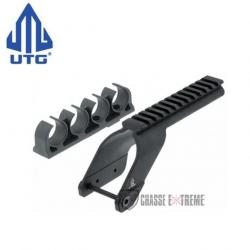 Rail Picatinny et Porte Cartouches UTG pour Maverick 88 /Mossberg 500 - 590