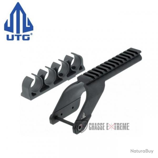 Rail Picatinny et Porte Cartouches UTG pour Maverick 88 /Mossberg 500 - 590