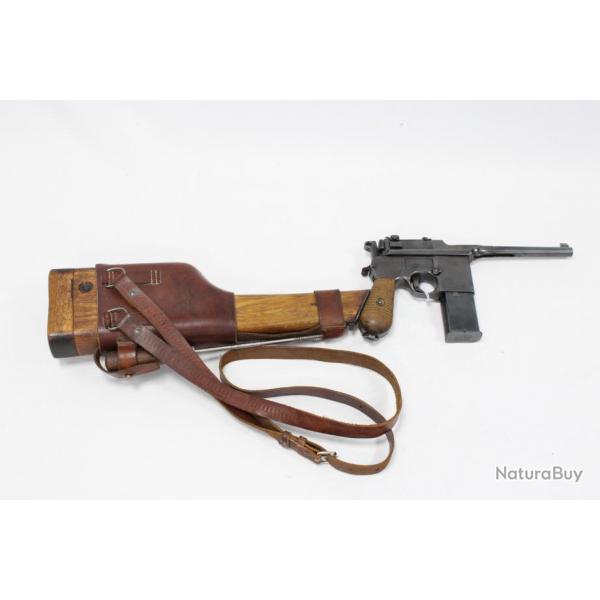 OCCASION PISTOLET MAUSER C96 M712 SCHNELLFEUER cal:7,63 MAUSER NEUTRALISE