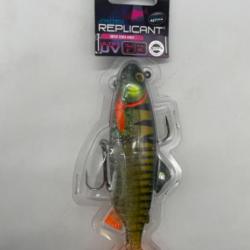 Leurre souple armé Fox rage replicant jointed EXCLUSIF Green zébra ghost 15cm