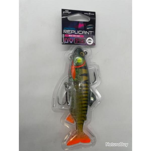 Leurre souple arm Fox rage replicant jointed EXCLUSIF Green zbra ghost 15cm