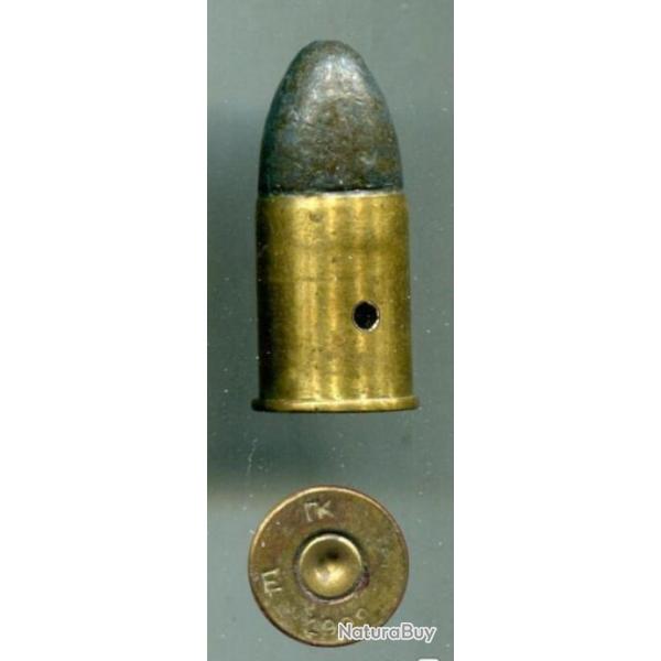 11 mm rglementaire pour le Revolver Grec Mle 1874 - TRES RARE - marquage : E  TK  sigma 1909