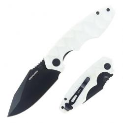 Couteau Defcon Jade Manche G10 Lame Acier 14C28N Blk Linerlock Clip TD004F4