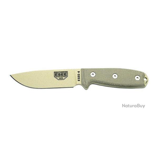 Couteau ESEE 4 - Gris / Dsert / Micarta