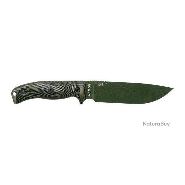 Couteau ESEE 6 - Lame Lisse - Vert / Noir / Vert / G10