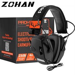 ZOHAN Protection Auditive Électronique Casque NRR 23dB Réducteur de Bruit pour le tir