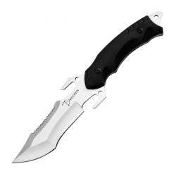 Couteau droit tactique StealthEdge acier - Noir