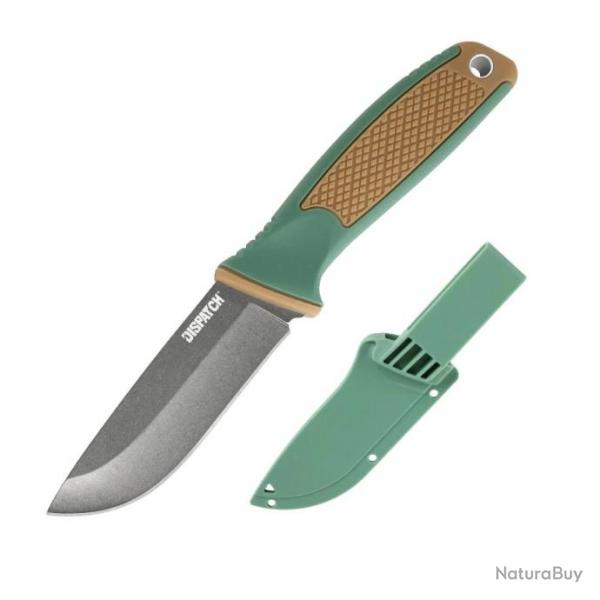 Couteau lame fixe Ironclaw antidrapant EDC - Vert - Marron