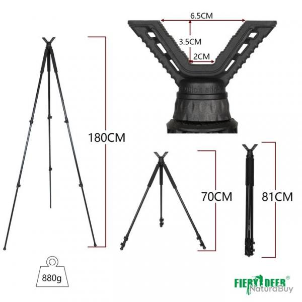 Canne de tir trpied Deadfall GEN7 FRY DEER 180 cm