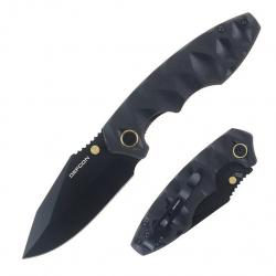 Couteau Defcon Black Manche G10 Lame Acier 14C28N Blk Linerlock Clip TD004F2