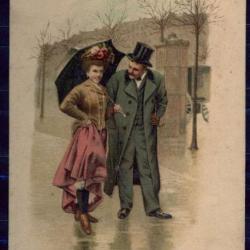 Germany, Allemagne, Carte postale ancienne, couple amoureux 1900's