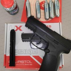 Pistolet UX TDP 45 co2 - cal.4.5mm - PACK PRÊT A TIRER