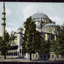 Constantinople, Istanbul, Carte postale ancienne, La Mosquée Suleimanie 1900's