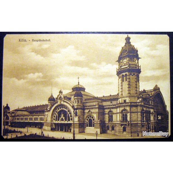 Carte postale ancienne Allemagne, Germany Kln - Hauptbahnhof 1900's