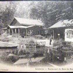 Carte postale ancienne Suisse, Restaurant du Bois de Sauvabelin 1900's