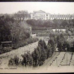 Carte postale ancienne Suisse, Lausanne - L'Hôpital 1900's