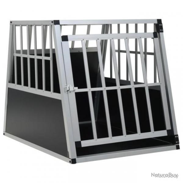 CAGE DE TRANSPORT ALU POUR CHIEN EN COFFRE DE VOITURE AVEC GRANDE PORTE 65 X 91 X 69,5 CM