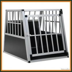 CAGE DE TRANSPORT POUR CHIEN EN COFFRE DE VOITURE AVEC GRANDE PORTE 65X 91 X 69,5 CM