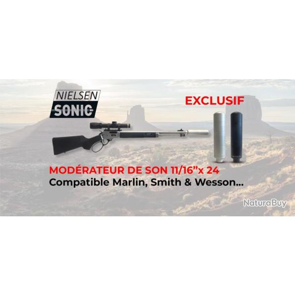 Silencieux NIELSEN SONIC spcial levier de sous garde MARLIN, smith et wesson, Gris