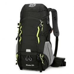 Sac à Dos d'alpinisme Etanche luger  pliante pour Voyage Camping Chasse randonnée Sport 50L Noir