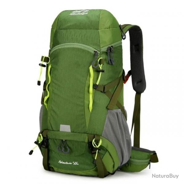 Sac  Dos d'alpinisme Etanche luger  pliante pour Voyage Camping Chasse randonne Sport 50L Vert