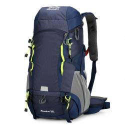 Sac à Dos d'alpinisme Etanche luger  pliante pour Voyage Camping Chasse randonnée Sport 50L Bleu