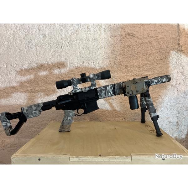 Pack Carabine Crosman DPMS SBR Full Auto 4.5 mm 3.5 Joules